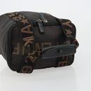 FENDI Handtasche Canvas Schwarz Silber Auth bs35371-7