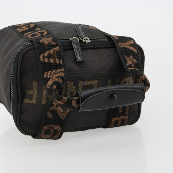 FENDI Handtasche Canvas Schwarz Silber Auth bs35371