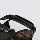 FENDI Handtasche Canvas Schwarz Silber Auth bs35371-8