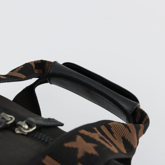 FENDI Handtasche Canvas Schwarz Silber Auth bs35371