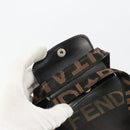 FENDI Handtasche Canvas Schwarz Silber Auth bs35371-9