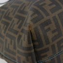 FENDI Zucca Canvas Tote Bag PVC Black Brown Auth bs35373-8