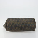 FENDI Zucca Canvas Tote Bag PVC Black Brown Auth bs35373-5