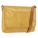 LOUIS VUITTON Monogram Vernis Thompson Street Bag Beige M91301 LV Auth bs35374-1