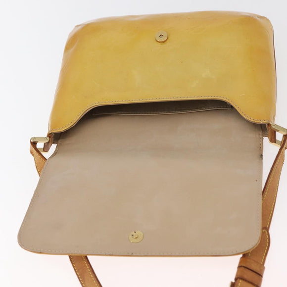 LOUIS VUITTON Monogram Vernis Thompson Street Bag Beige M91301 LV Auth bs35374