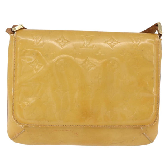LOUIS VUITTON Monogram Vernis Thompson Street Bag Beige M91301 LV Auth bs35374