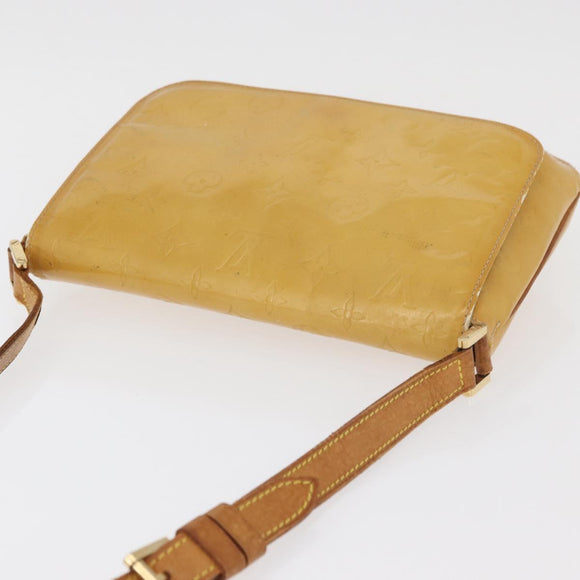 LOUIS VUITTON Monogram Vernis Thompson Street Bag Beige M91301 LV Auth bs35374