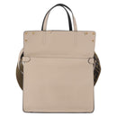FENDI Flip Tote Bag Leather 3way Navy Gold Auth bs35380A-2