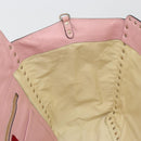 VALENTINO Rock Studs Tote Bag Leather Pink Gold Auth bs35382-19
