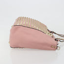 VALENTINO Rock Studs Tote Bag Leather Pink Gold Auth bs35382-3