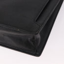 BURBERRY Business Bag Leather Black Silver Auth bs35383-14