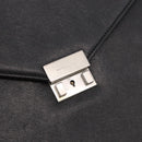 BURBERRY Business Bag Leather Black Silver Auth bs35383-17
