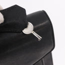 BURBERRY Business Bag Leather Black Silver Auth bs35383-10