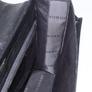 BURBERRY Business Bag Leather Black Silver Auth bs35383-19