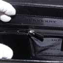 BURBERRY Business Bag Leather Black Silver Auth bs35383-21