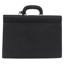 BURBERRY Business Bag Leather Black Silver Auth bs35383-2