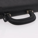 BURBERRY Business Bag Leather Black Silver Auth bs35383-7