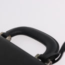 BURBERRY Business Bag Leather Black Silver Auth bs35383-8