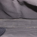 HERMES Her Line Hand Bag Canvas Black Silver Auth bs35384-15