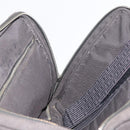 HERMES Her Line Hand Bag Canvas Black Silver Auth bs35384-16