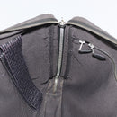 HERMES Her Line Hand Bag Canvas Black Silver Auth bs35384-17