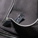 HERMES Her Line Hand Bag Canvas Black Silver Auth bs35384-20