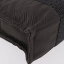 HERMES Her Line Hand Bag Canvas Schwarz Silber Auth bs35385A-10