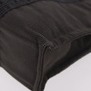 HERMES Her Line Hand Bag Canvas Schwarz Silber Auth bs35385A-11