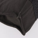HERMES Her Line Hand Bag Canvas Schwarz Silber Auth bs35385A-12