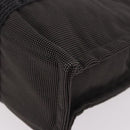HERMES Her Line Hand Bag Canvas Schwarz Silber Auth bs35385A-13