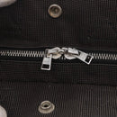 HERMES Her Line Hand Bag Canvas Schwarz Silber Auth bs35385A-15