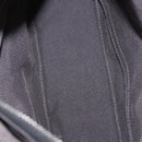 HERMES Her Line Hand Bag Canvas Schwarz Silber Auth bs35385A-17