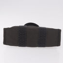 HERMES Her Line Hand Bag Canvas Schwarz Silber Auth bs35385A-9