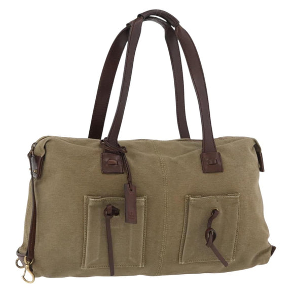GUCCI Schultertasche Canvas Outlet Khaki Gold 109132 Auth bs35390