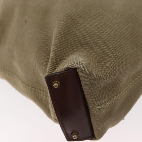 GUCCI Schultertasche Canvas Outlet Khaki Gold 109132 Auth bs35390