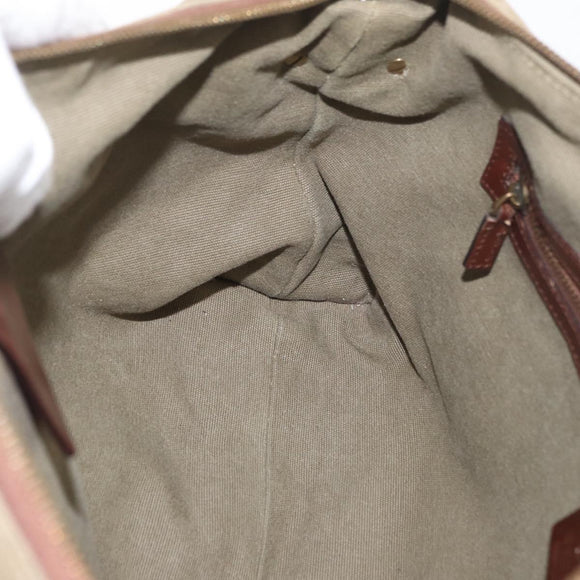 GUCCI Schultertasche Canvas Outlet Khaki Gold 109132 Auth bs35390