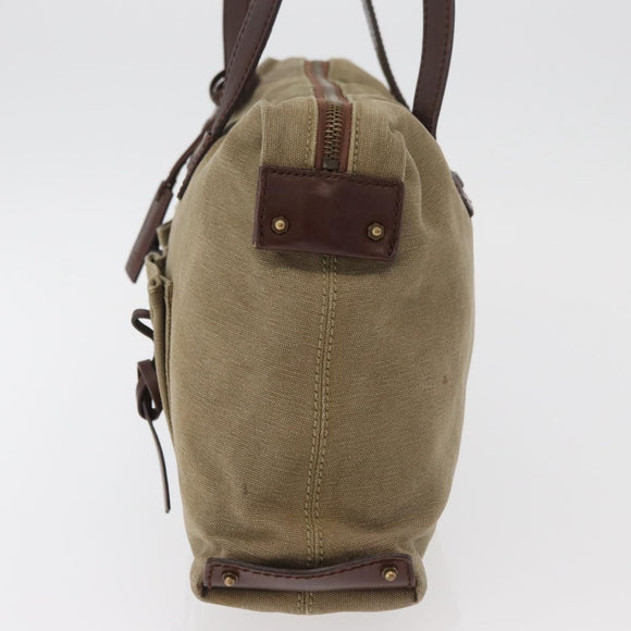 GUCCI Schultertasche Canvas Outlet Khaki Gold 109132 Auth bs35390