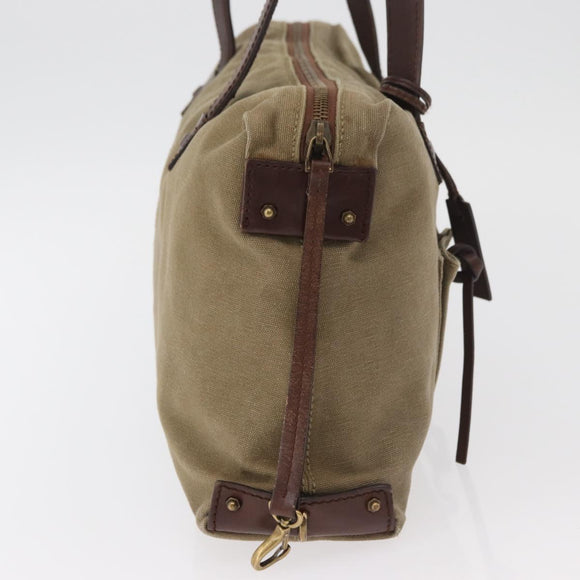 GUCCI Schultertasche Canvas Outlet Khaki Gold 109132 Auth bs35390
