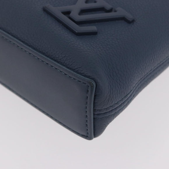 LOUIS VUITTON Takeoff Pouch Rindsleder Blue Atlantic M82813 Auth bs35391A