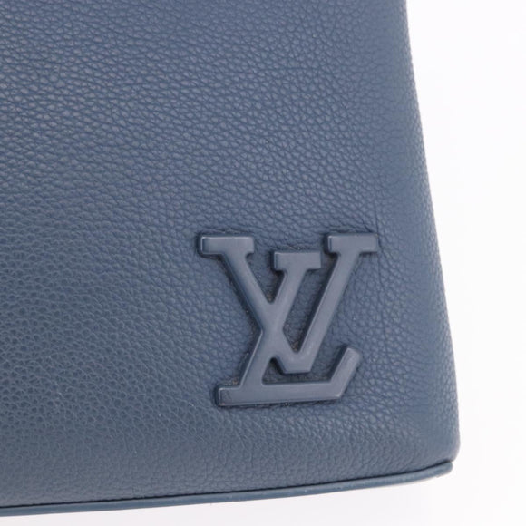 LOUIS VUITTON Takeoff Pouch Rindsleder Blue Atlantic M82813 Auth bs35391A