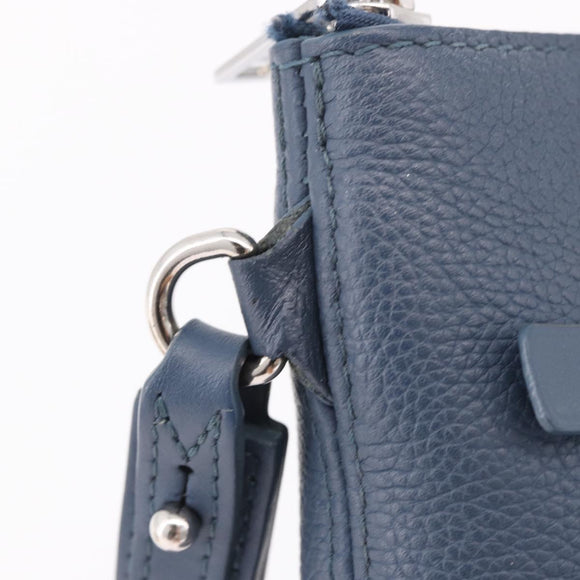 LOUIS VUITTON Takeoff Pouch Rindsleder Blue Atlantic M82813 Auth bs35391A