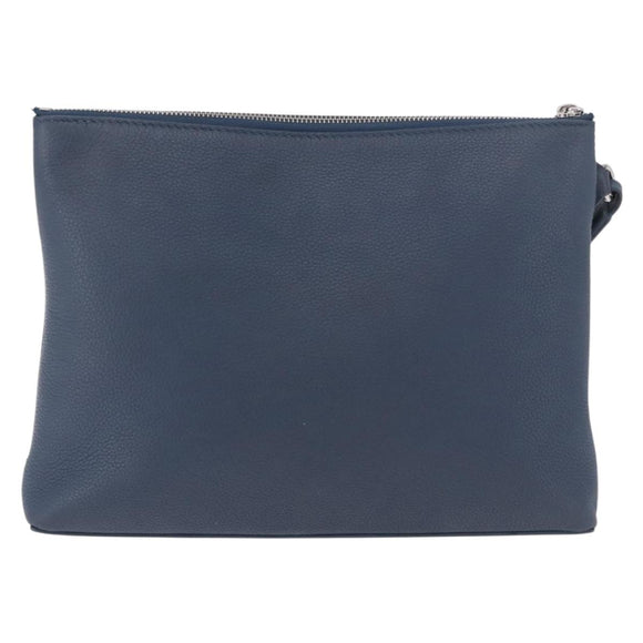 LOUIS VUITTON Takeoff Pouch Rindsleder Blue Atlantic M82813 Auth bs35391A