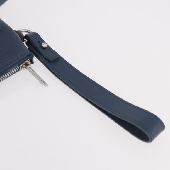 LOUIS VUITTON Takeoff Pouch Rindsleder Blue Atlantic M82813 Auth bs35391A