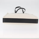 Jimmy Choo Tote Bag Canvas Ivory Silver Auth bs35392A-10