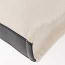 Jimmy Choo Tote Bag Canvas Ivory Silver Auth bs35392A-14
