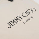 Jimmy Choo Tote Bag Canvas Ivory Silver Auth bs35392A-15