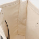 Jimmy Choo Tote Bag Canvas Ivory Silver Auth bs35392A-19