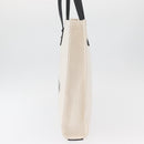 Jimmy Choo Tote Bag Canvas Ivory Silver Auth bs35392A-5