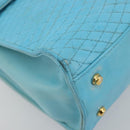 BALLY Handtasche Leder 2way Hellblau Gold Original bs35393-13