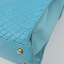 BALLY Handtasche Leder 2way Hellblau Gold Original bs35393-14